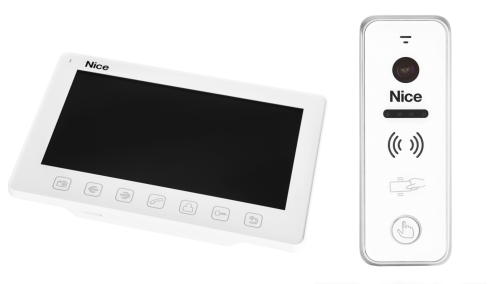 WIDEODOMOFON NICE VIEW WPLUS Biały z Czytnikiem Kart/Pastylek